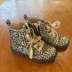 Shimmer Leopard Zip Bootie